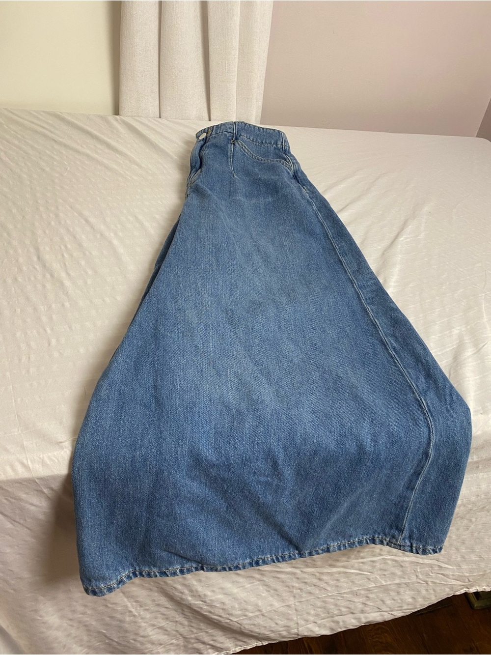 Pilcro Wide-Leg Light Blue Denim Jeans - Picture 7 of 7